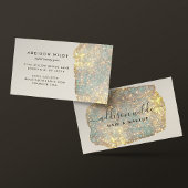 Holographic Signature Script Modern Glam Glitter Visitekaartje
