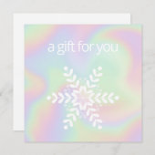 Holographic Snowflake Holiday Cadeaucertificaat (Voorkant / Achterkant)
