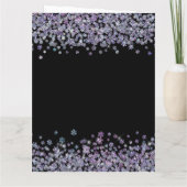 Holographic Snowflakes Black Merry Christmas Kaart (Achterkant)