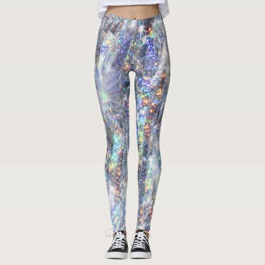 Holographic Sparkle Glitter Leggings (Voorkant)