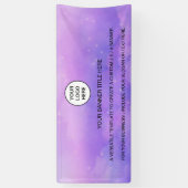 Holographic Sparkle Opal Iridescent Business Spandoek (Verticaal)