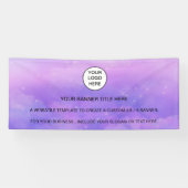 Holographic Sparkle Opal Iridescent Business Spandoek (Horizontaal)