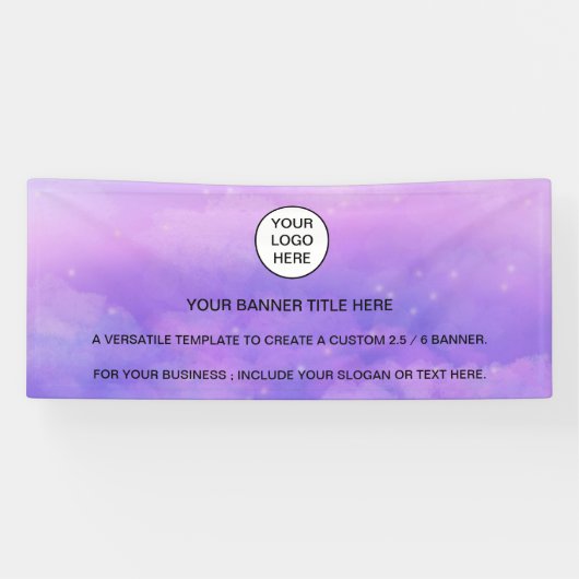 Holographic Sparkle Opal Iridescent Business Spandoek (Horizontaal)