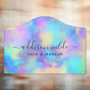 Holographic Sparkle Opal Iridescent Deurbordjes