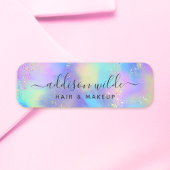 Holographic Sparkle Opal Iridescent Naamplaatje