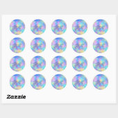 Holographic Sparkle Opal Iridescent Ronde Sticker (Vel)