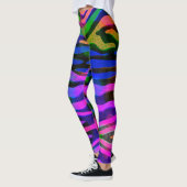 Holographie Abstraite arc-en-ciel Leggings (Gauche)