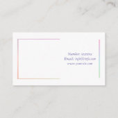 Holographie Carte de visite (Dos)