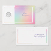 Holographie Carte de visite (Devant / Derrière)