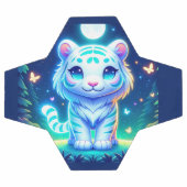 Holographie de tigre de couleur mignonne | (Plat)