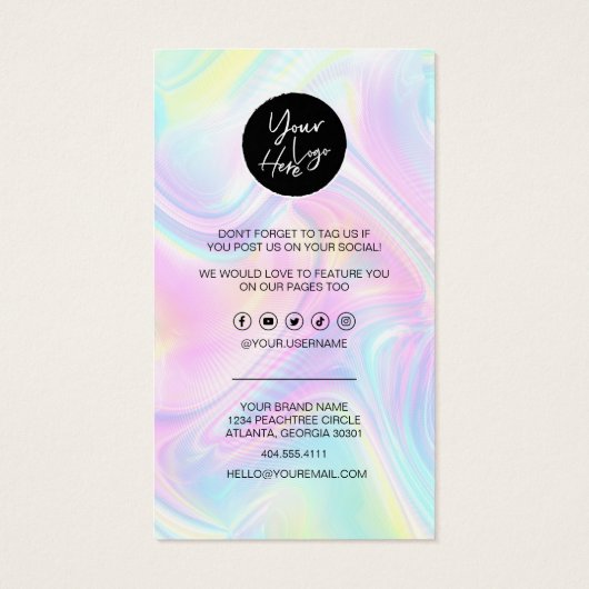 Holographie du code de Merci et de réduction d'ent (Dos)