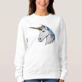 holographie licorne femmes sweatshirt (Devant)