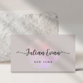 Holographie moderne Luxe Script Carte de visite be