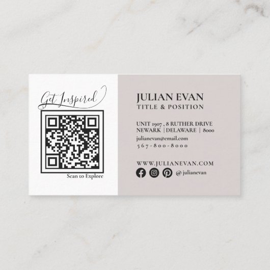 Holographie moderne Luxe Script Carte de visite be (Dos)