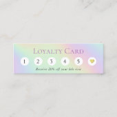Holographie Pastel 6 Punch Fidélité client (Devant)