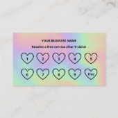 Holographie Texture moderne Cute Carte de fidélité (Dos)