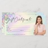 holographique carte cadeau moderne certificat ajou (Devant / Derrière)