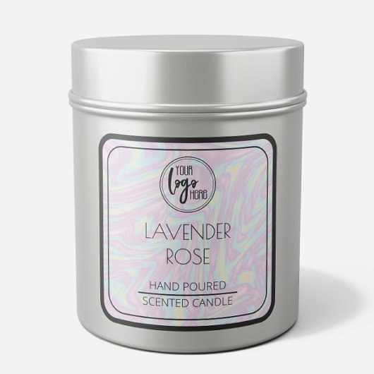 Holographique Et Noir Votre Logo Soy Étiquette Bou