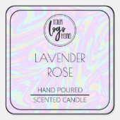 Holographique Et Noir Votre Logo Soy Étiquette Bou (Devant)