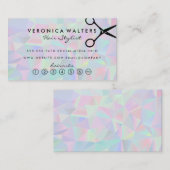 Holographique géométrique | Carte de fidélité (Devant / Derrière)