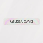 Holographique Gradient Kids étanche Nom Étiquettes (Design 1)