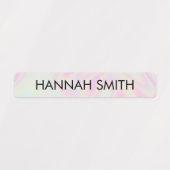 Holographique Gradient Kids étanche Nom Étiquettes (Design 2)