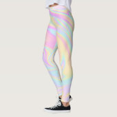 Holographique Iridescente Pastel Leggings arc-en-c (Gauche)