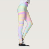 Holographique Iridescente Pastel Leggings arc-en-c (Droite)