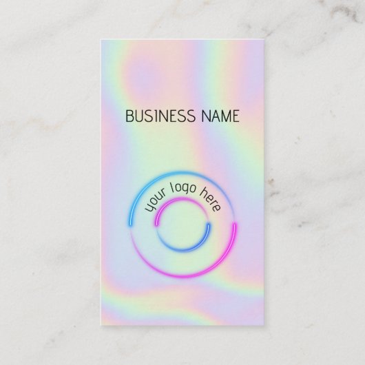 Holographique -Médias sociaux QR Code Carte de vis (Dos)
