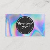 Holographique Merci tendance Salon Carte de visite (Dos)