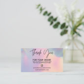 Holographique Merci tendance Salon Carte de visite (Debout devant)