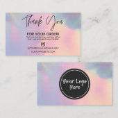 Holographique Merci tendance Salon Carte de visite (Devant / Derrière)
