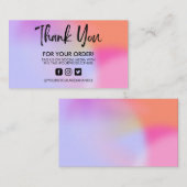 Holographique Merci tendance Salon Carte de visite (Devant / Derrière)
