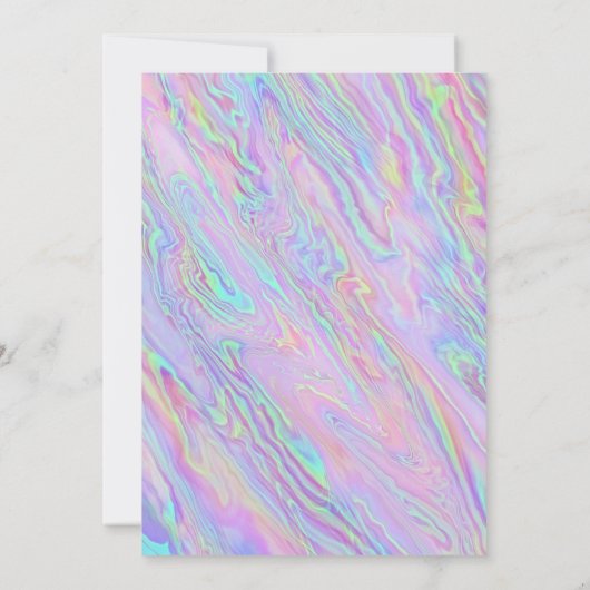 Holographique moderne Faire-part de mariage simple (Dos)