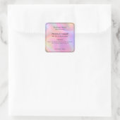 Holographique Moderne Ingrédients Étiquette de pro (Sac)