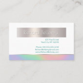 Holographique moderne Rainbow Metal - Carte de vis (Dos)