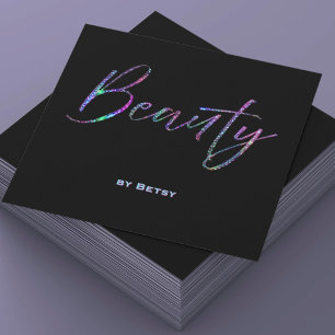 Holographique Neon Parties scintillant Carte de vi