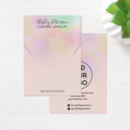 Holographique ombre bijoux oreille collier afficha (Bureau)