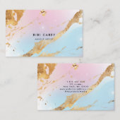 Holographique Opal Gold Paint Carte de visite (Devant / Derrière)