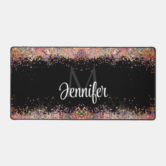 Holographique Parties scintillant or Monogramme no (Recto)