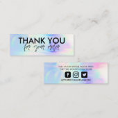 Holographique Pastel Média Insertion Mini Carte de (Devant / Derrière)