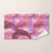 Holographique Rose Gold Mermaid Tail Waves Beach (Serviette à main)