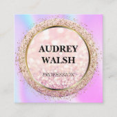 Holographique simple moderne carré carte de visite (Devant)