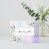 Holographique Spring Feuille Business Carte de rem (Debout devant)