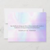 Holographique Spring Feuille Business Carte de rem (Dos)