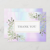 Holographique Spring Feuille Business Carte de rem (Devant / Derrière)