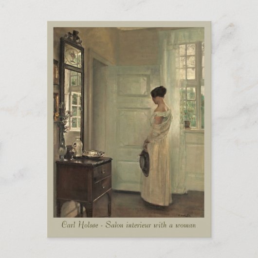 Holsøe Salon interieur avec femme CC0571 Carte pos (Devant)