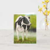 Holstein Cow Card Kaart (Gele Bloem)
