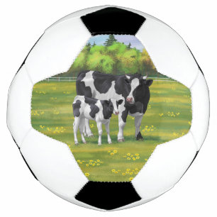 Holstein Cow & Cute Calf