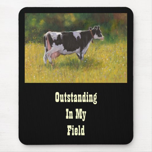 Holstein Cow, die UITSTAANDE SCHILDEREN OP HET GEB Muismat (Voorkant)
